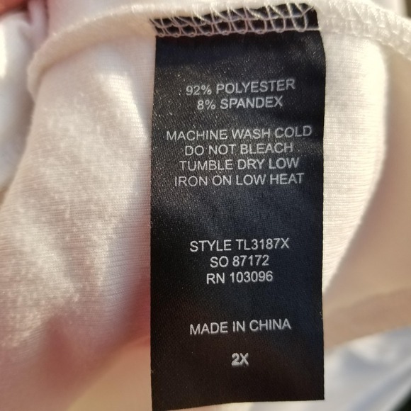 B Famous Ivory Ribbed Ruched Back Duster Cardigan Sweater 2X - Picture 6 of 8